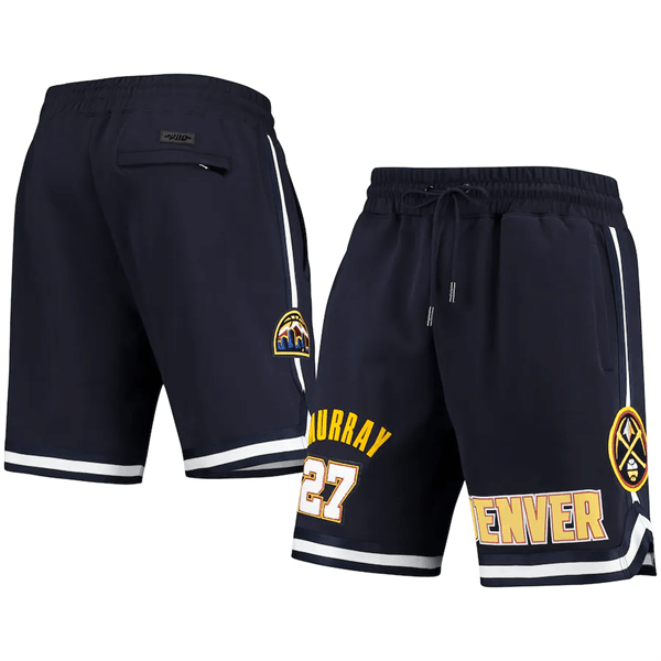 Men's Denver Nuggets #27 Jamal Murray Navy Shorts